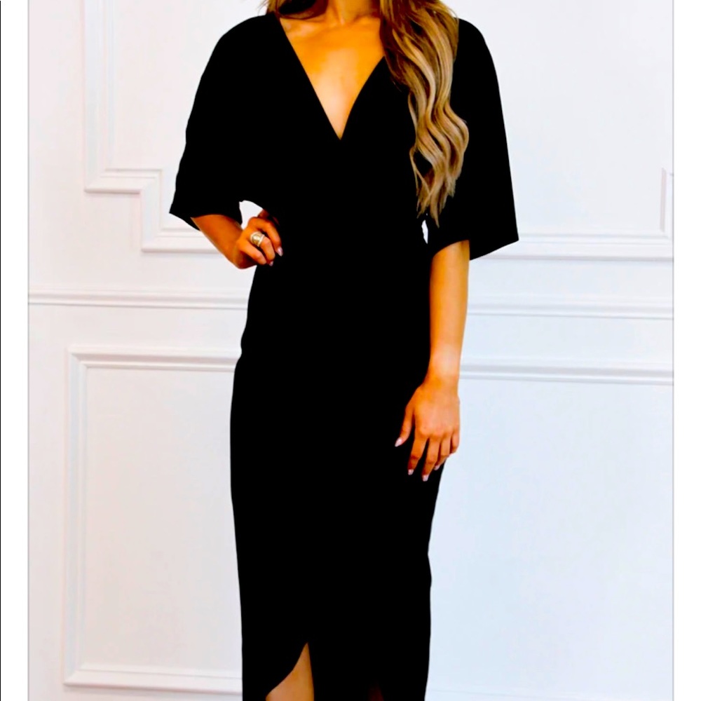 Black silk dress